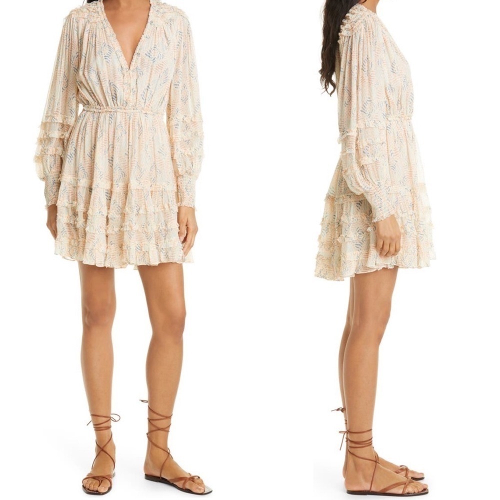 NWT Ulla Johnson
Avery Geo Long Sleeve
Silk Chiffon Dress